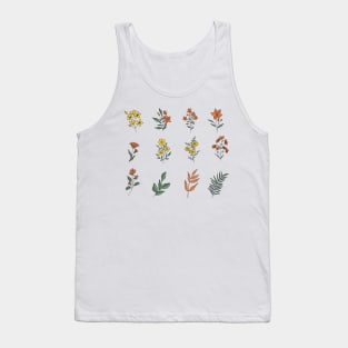 Boho aesthetic minimalism wild flowers Tank Top